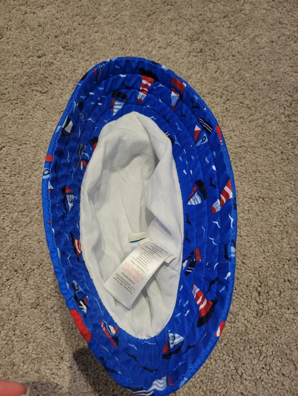 JoJo Maman Bebe Boat Print Bucket Hat
